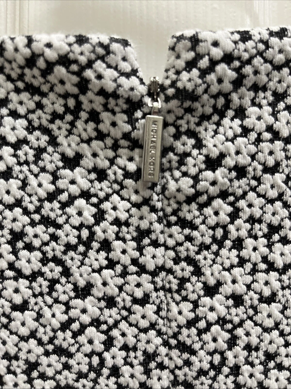 Abito Michael Kors donna XL bianco e nero stampa floreale