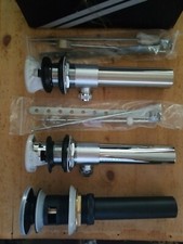 Lot of 3 Purelux Bathroom Vanity Sink Drain Stopper Black - Chrome - Nickle