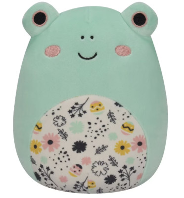 SQUISHMALLOWS: 8  FRITZ the Frog with Easter Floral Belly Plushie, NWT