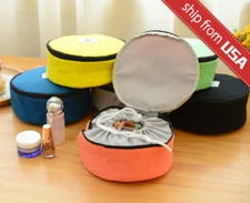 Lot 6pcs Candy Color Round Travel Drawstring Storage Case Underwear Packing Bag