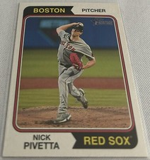 2023 Topps Heritage Baseball Nick Pivetta Boston Red Sox base card #187