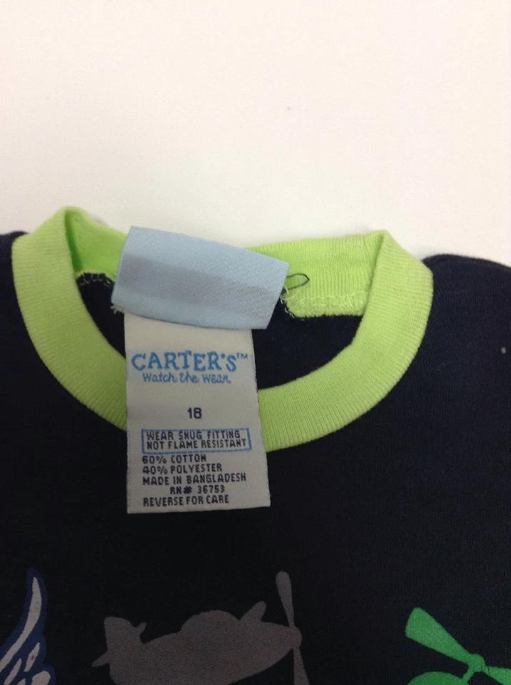 Carter's 18 month Navy Blue Graphic planes & Pilot T-shirt EUC - Image 2 of 4
