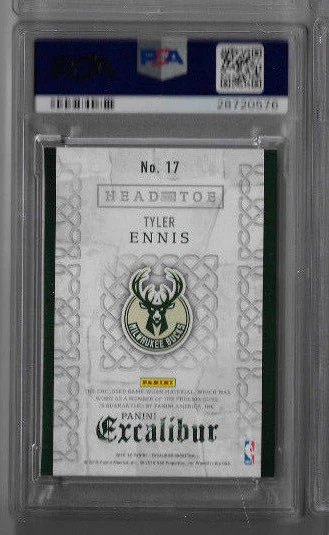 2015 Panini Excalibur Tyler Ennis Head - To - Toe Swatches PSA 7    /75 - Image 2 of 2