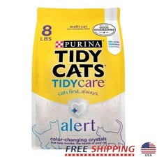 Health Monitoring Cat Litter Non Clumping Silica Crystals Odor Control 8lb New