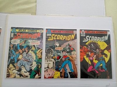 The Scorpion No 1, 2, 3. 1st App Scorpion. Complete Set. 1975 Atlas Comics Lot.