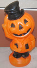 Vintage Halloween Blow Mold Jack O Lantern Pumpkin Scarecrow 14" Empire 1969 — photo 1