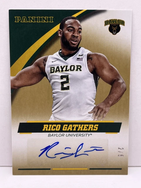 2016 Panini Baylor Bears Team Collection Rico Gathers Autogramm #’d 2/5 Jersey Match