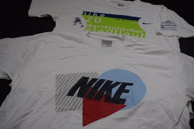 Nike 2x T-Shirt Sport VINTAGE Darmstadt Stadtlauf 1997 Running Spellout ca. L-XL