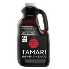 San-J Tamari Gluten Free Soy Sauce, Non GMO Black Label, 64 Ounce