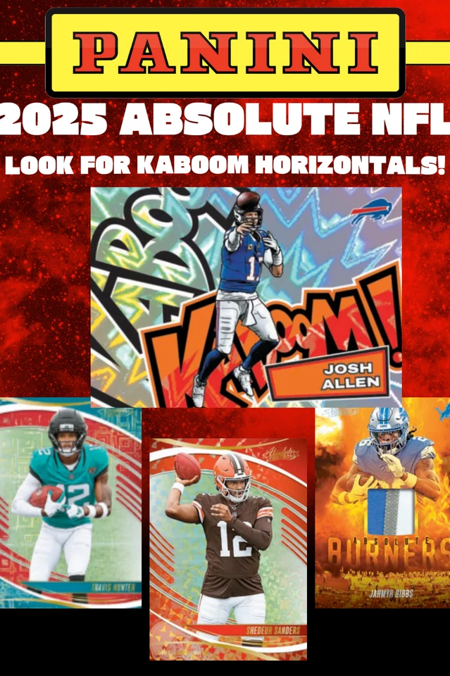 $1 Auctions! 2025 Panini Absolute NFL break. Kaboom Chase!