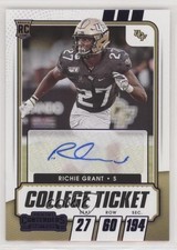 2021 Contenders Draft Picks College Game Ticket Purple Richie Grant Auto 7ut
