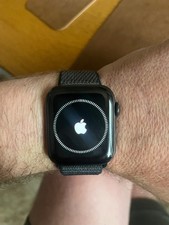 apple watch series 6 44mm titanium case sport strap battery cc 75%