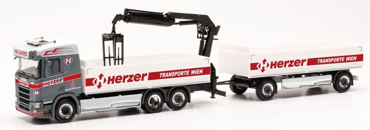Camion miniature Scania CR 20 ND 6x2 benne Herpa HO 1/87