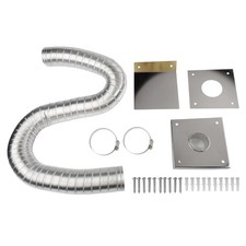 Kit d'installation prise d'air frais po??le ?? granul??s aluminium joint herm??t