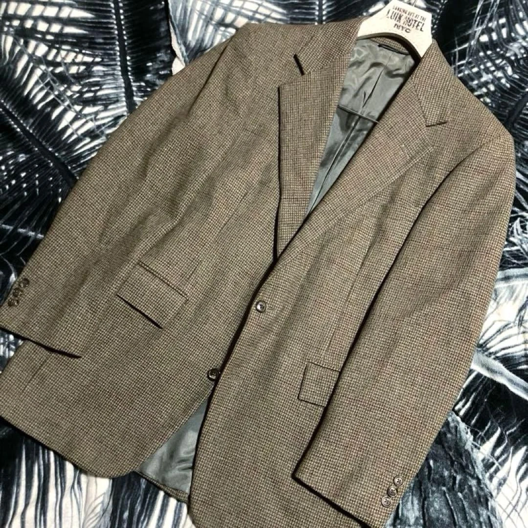 Polo By Ralph Lauren Vintage 80s Polo Ralph Lauren Wool Tweed Blazer Jacket Made - product detail image 1