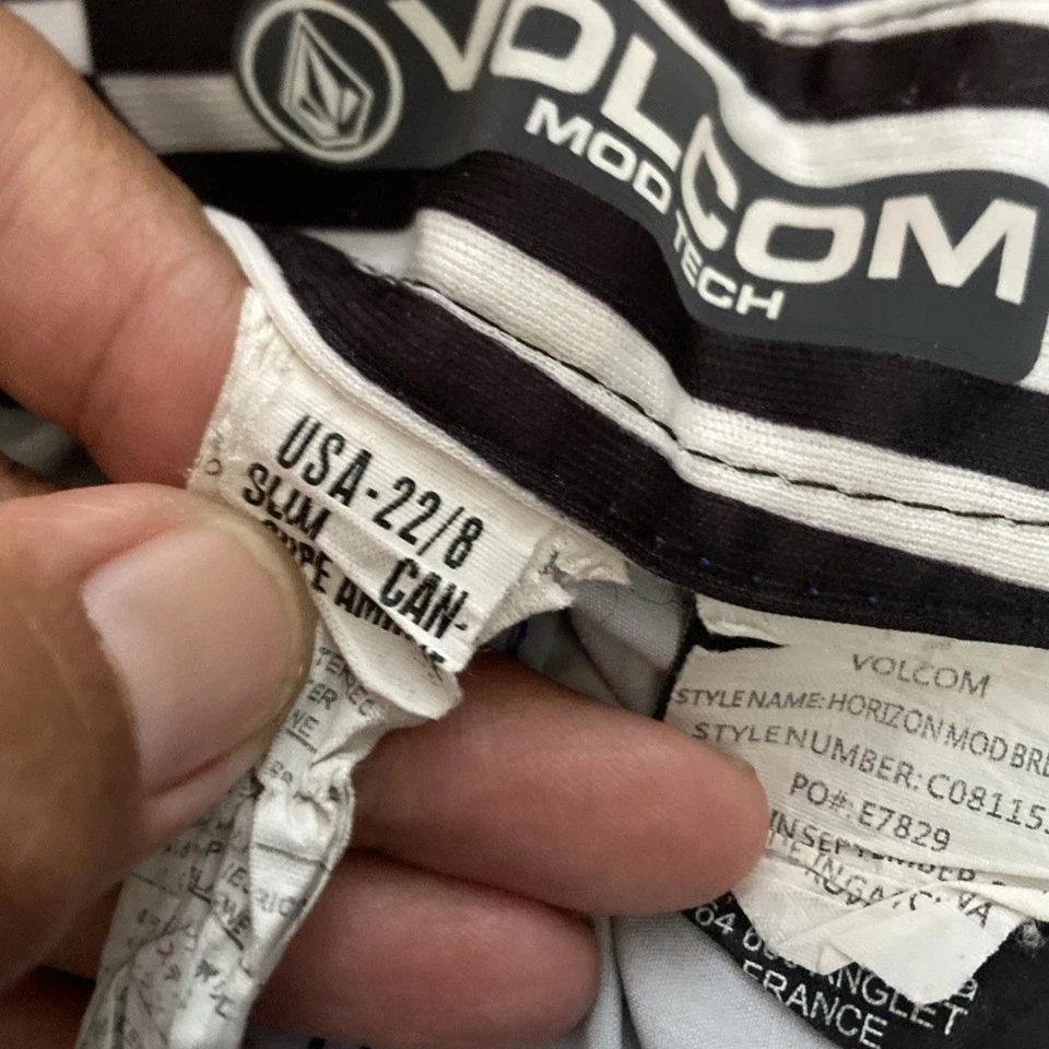 Pantalones Cortos Volcom Board Talla 22/8 Delgados Y Micros Bermudas Ajustar Talla 8 Niños  Foto 4 de 4