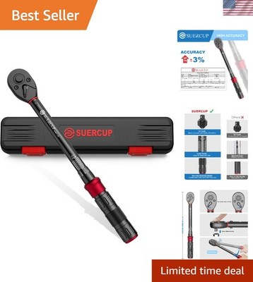 3/8-Inch Drive Click Torque Wrench - 5-45 Ft-Lb/6.8-61Nm, Dual-Direction Adju...