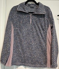 Women's Columbia Glacial Fleece III 1/2 Zip Size XL Purple Microfleece