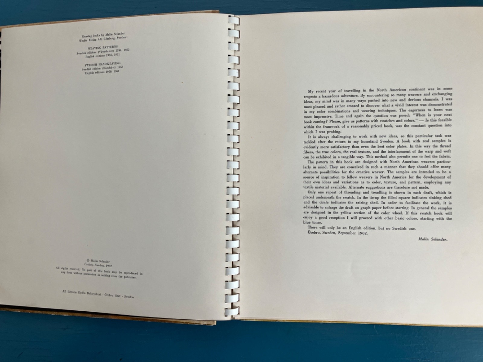 Swedish Swatches by Malin Selander Yellow Series Weaving Book