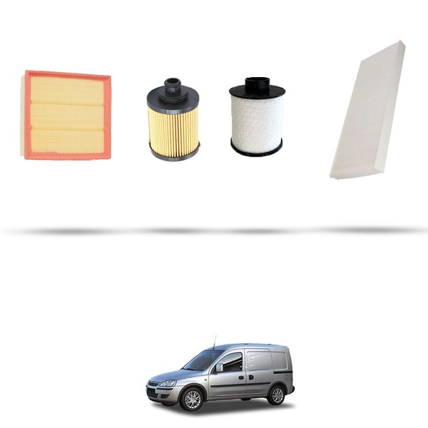 Hoffcar Set Service - 4 Filter FüR Opel Combo B 1.3 Cdti 55Kw Von 2005-image