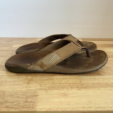 Olukai Tuahine Brown Flip Flops Sandals Size 8 Men s Comfort