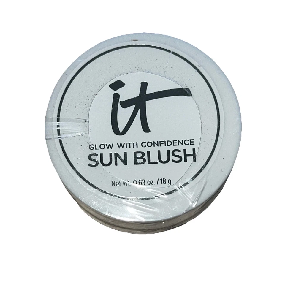 IT Cosmetics Glow With Confidence SUN BLUSH (Sunlit 10)–w/Luxe BRUSH 0.63 Oz NEW - Image 2 of 2