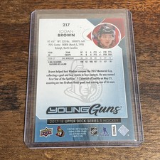 2017-18 Upper Deck #217 Logan Brown Young Guns Jumbo