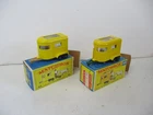Matchbox Lesney Regular Wheels 2X #43 Pony Trailer- TAN & GREEN bases, boxed
