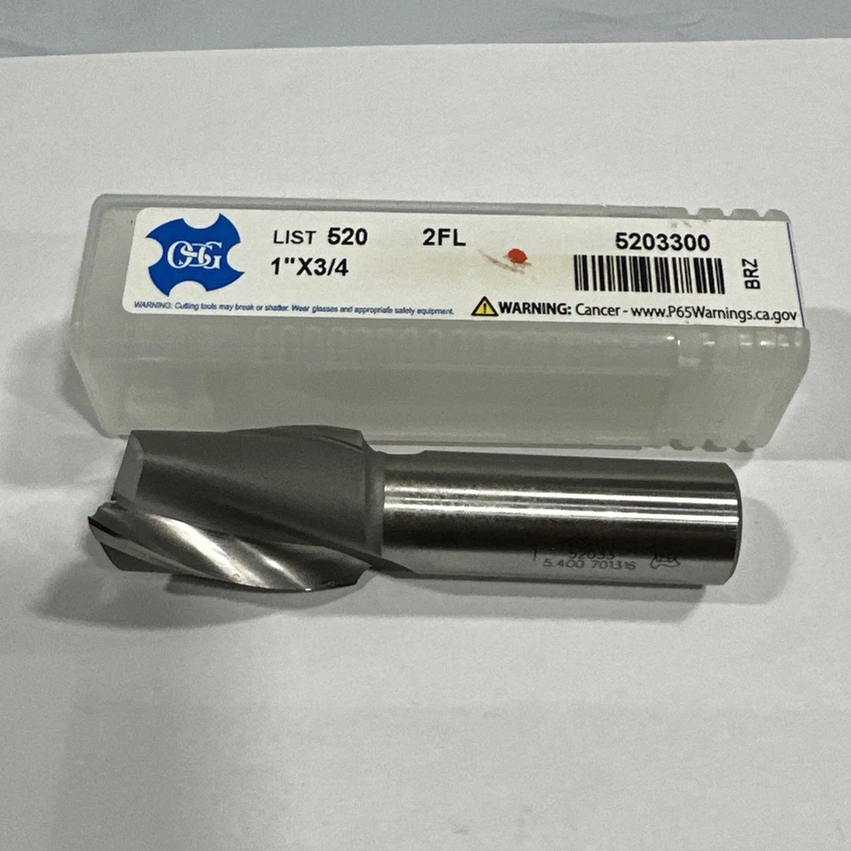 OSG 5203300 Sq. End Mill,Single End,Cobalt,1" 2TWP3 - Image 2 of 3