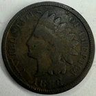 1886 Type 2 Indian Head Cent Exact Coin Imaged #IND1055