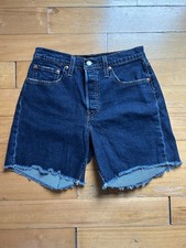 Vintage Levi s 501 Big E Denim Cut off Shorts W 27 Button Fly