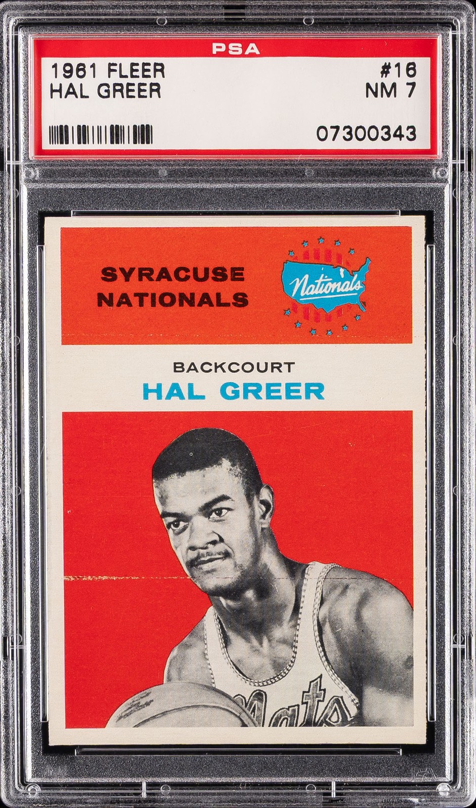 1961 FLEER #16 HAL GREER PSA 7