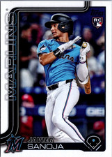 2025 Topps #653 Javier Sanoja RC Miami Marlins