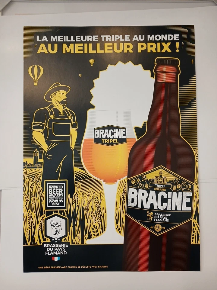 AFFICHE : BRACINE TRIPEL au MEILLEUR PRIX / Br. du Pays Flamand - France - Photo 1/1