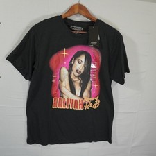 AALIYAH - Concert - Polycotton - Shirt - Size M - NWT - Black
