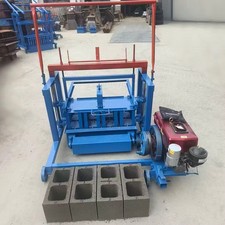 8HP Small Diesel Concrete Cement Making Bricks Machine & 1 Mould 5760w By Sea