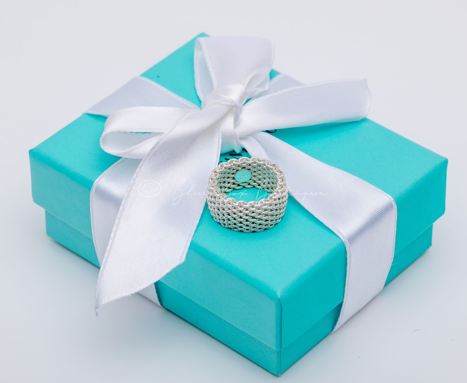 Tiffany & Co. Vintage Somerset Mesh Weave Ring Size 6 in Sterling Silver