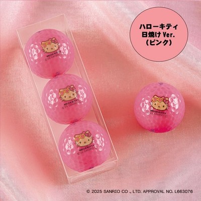 KIRA STAR Sanrio Characters Sun tun Kitty Pink Golf Balls (1 Sleeve 3 Balls) JP