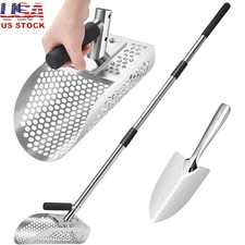 Sand Scoop Metal Detecting Stainless Steel Sifter Shovel Treasure Hunting Tool