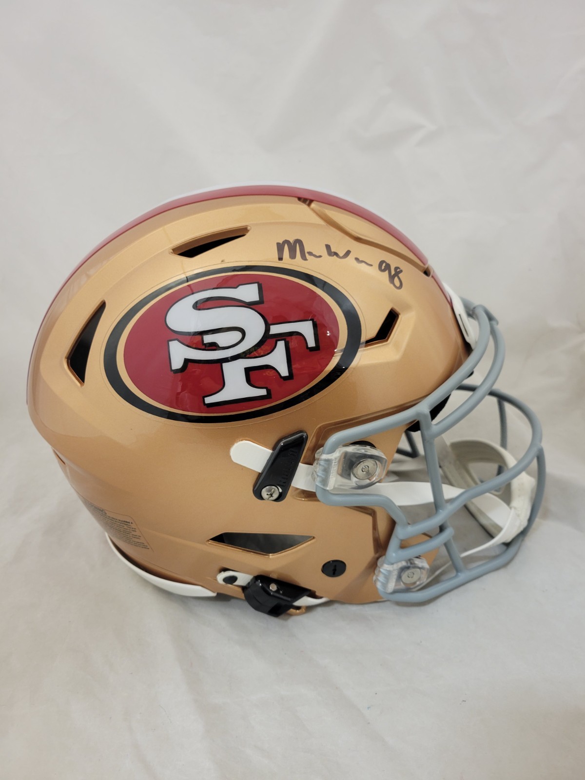 MYKEL WILLIAMS SIGNED SAN FRANCISCO 49ERS SPEEDFLEX AUTHENTIC HELMET BECKETT QR 