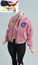 1/6 Female Aviator PINK Bomber Jacket  for 12" figure hot toys phicen ❶USA❶