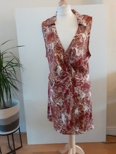 Urban Outfitters Sleeveless Collared Wrap Dress, Brown,  large