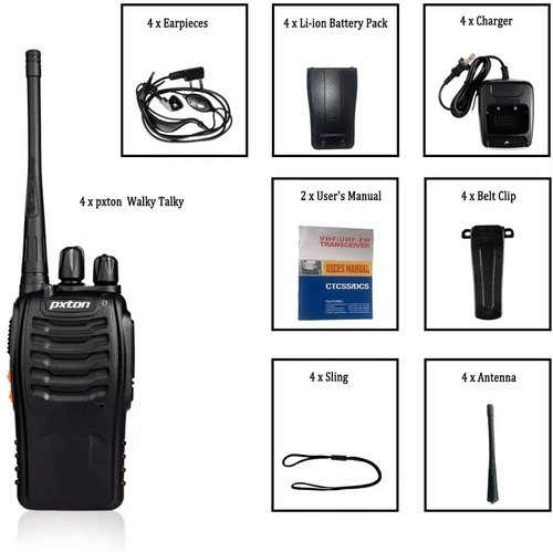 2-pak Zestaw Long Range Walkie Talkie Mile Dwukierunkowe ładowanie radia Wodoodporne Najlepsze - Zdjęcie 6 z 7