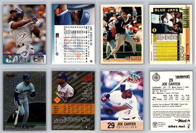 #ad Joe Carter 4 Card Collectors Lot Blue Jays Indians $4.99
