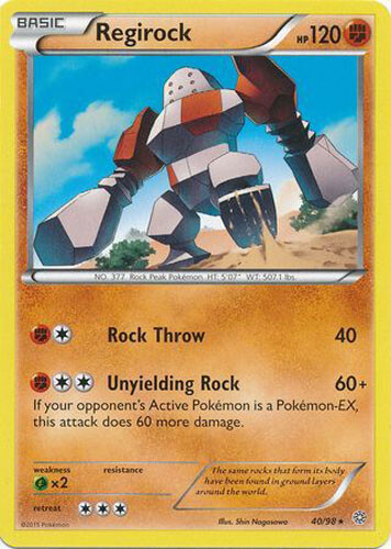 Pokemon Card - XY Ancient Origins 40/98 - REGIROCK (rare) - NM/Mint