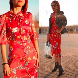 oriental midi dress