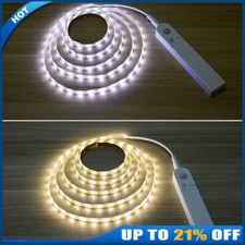 PIR Motion Sensor LED Strip Light Battery Powered Stairs Cabinet Closet HomeLamp