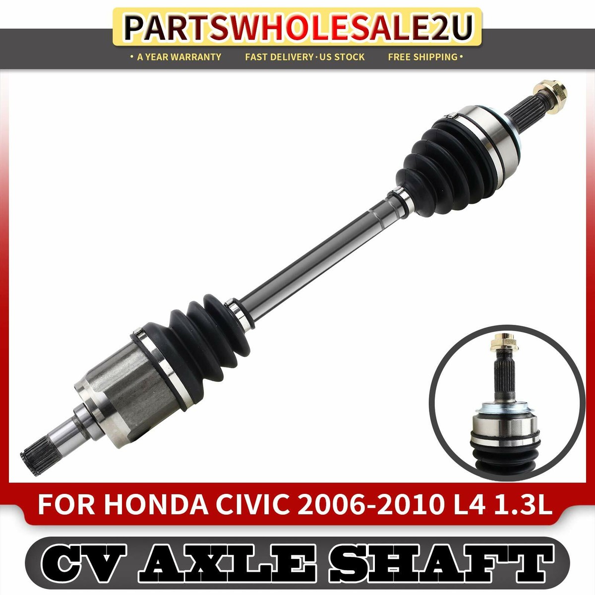 Front Left CV Axle Shaft Assembly for Honda Civic 2006 2007