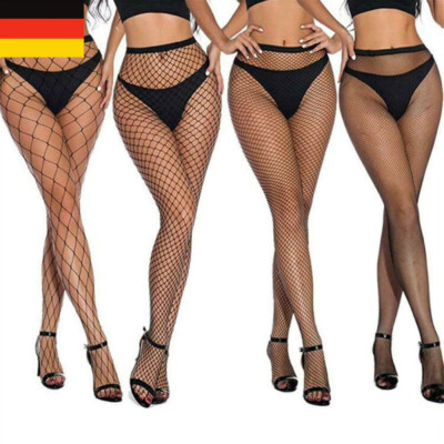 Neu Netzstrumpfhose Strumpfhose Netzstrümpfe High Waist Transparent Dessous
