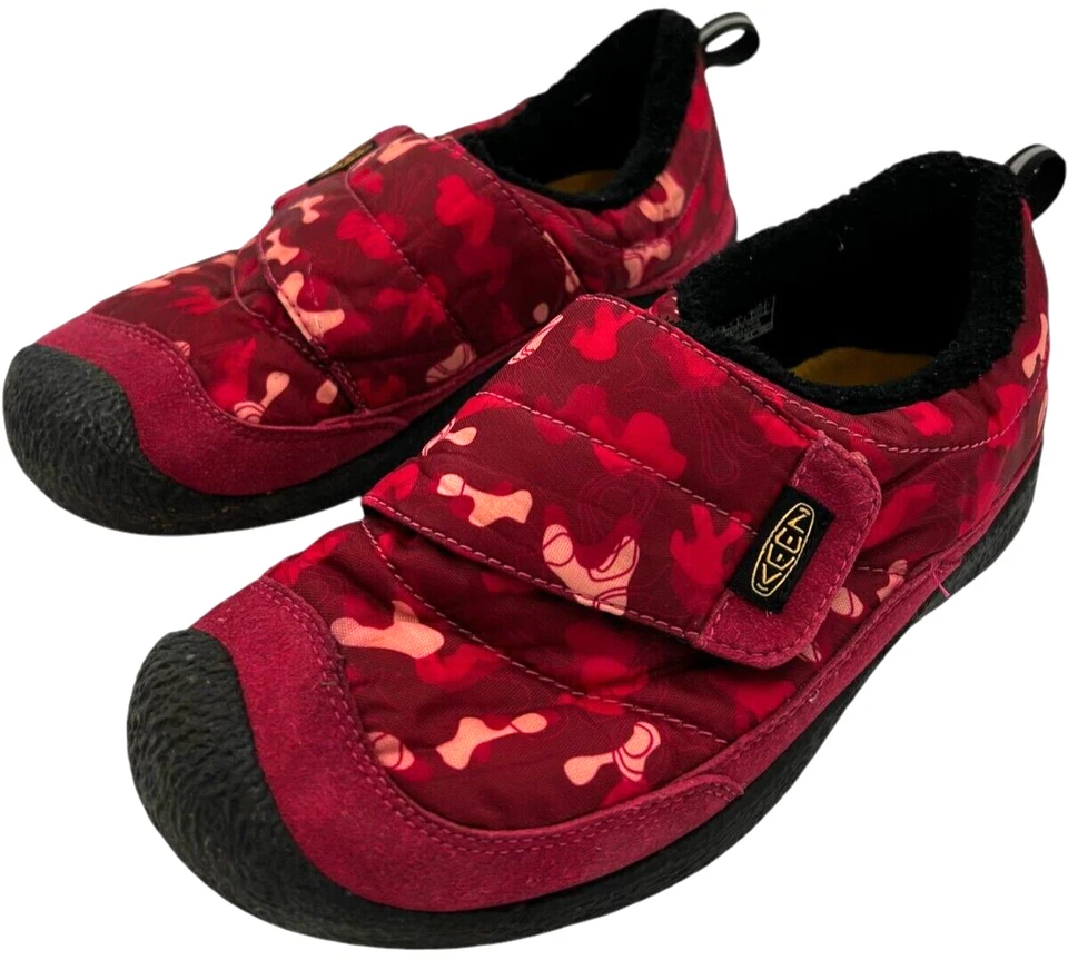 KEEN Big Kid Howser Low Wrap Casual Comfy Durable Slippers Jam/Rhubard size 5 - Image 4 of 4